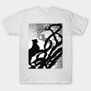 Leopard Shadow Silhouette Anime Style Collection No. 181 T-Shirt